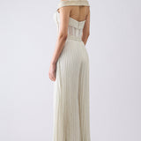 Structured Plisse Jumpsuit