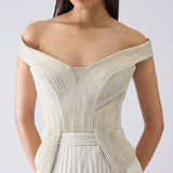 Structured Plisse Jumpsuit