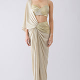 Metallic Corded Saree
