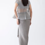 Metallic Corded Cape & Skirt