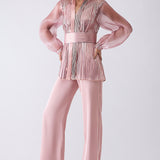 Metallic Structured Cape, Pant & Slip