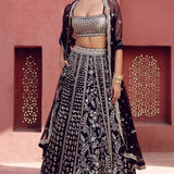Anita Dongre Triyama Embroidered Silk Lehenga Set