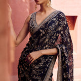 Anita Dongre Triyama Embroidered Georgette Saree