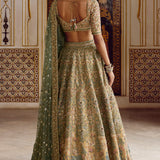 Alzahra Embroidered Silk Lehenga Set