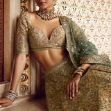 Alzahra Embroidered Silk Lehenga Set