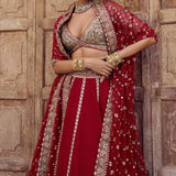 Anita Dongre Bridal Mritsa Gota Patti Silk Lehenga Set