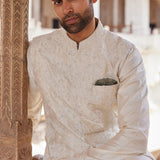Palaksh Hand-embroidered Silk Nehru Jacket