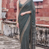 Abjini Printed Georgette Saree