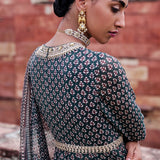 Arvia Printed Mul Anarkali Set - Green