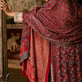 Kasano Ajrakh Printed Silk Suit Set