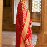 Samahita Benarasi Silk Suit Set - Red