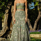 Elodea Embroidered Silk Skirt Set