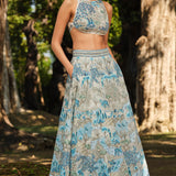 Riverine Resham Silk Skirt Set