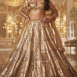 Antique Gold Lehenga Set