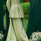 Sage Green A-Line Short Kurti Set