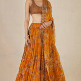 Mustard Floral Lehenga Set