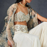 Champagne Blue Cape Set