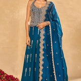 Blue Amal Lehenga