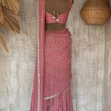 Dusty Rose Saree RTS