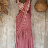 Dusty Rose Saree RTS