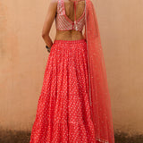 Orange Bandhani Set