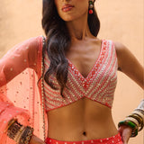 Orange Bandhani Set