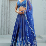 Sunflower Blue Lehenga