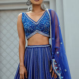 Sunflower Blue Lehenga