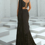 Sky Pre Draped Saree