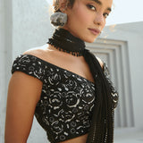 Sky Pre Draped Saree