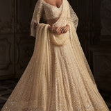 Cream Pearl Lehenga Set