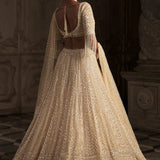 Cream Pearl Lehenga Set