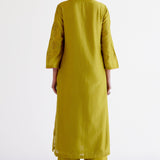 Green Chanderi Kurta Set