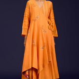 Orange Anarkali Set