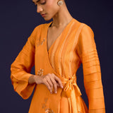 Orange Anarkali Set