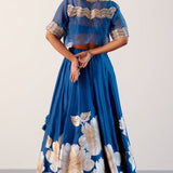 Royal Blue Jacket Lehenga Set