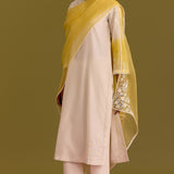 Ivory Yellow Embroidered Kurta Set