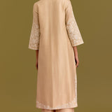 Beige Dori Embroidered Kurta Set