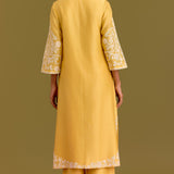 Yellow Dori Embroidered Kurta Set