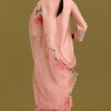 Pink Hand-Painted Kurta Set