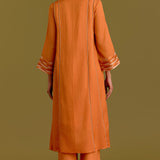 Orange Chanderi Kurta Set