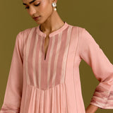 Blush Pink Chanderi Kurta Set
