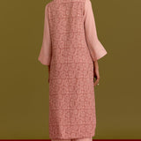 Pink Hand Block Print Kurta Set