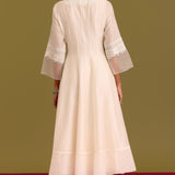 Ivory Silk Chanderi Anarkali Set