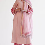 Blush Chanderi Kurta Set