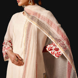 Cream Chanderi Kurta Set