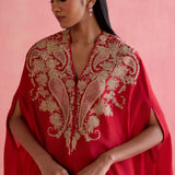 Meher Red Kaftan Set