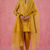 Nargis Mustard Dhoti Set