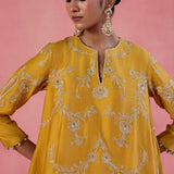 Nargis Mustard Dhoti Set