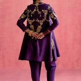 Nargis Purple Dhoti Set